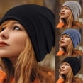 thumbnail image 1 of Only Moment Winter Beanie Daily Hat GY1 polyester Warm Fleece Lined Beanie Knit Ski Stocking Cap Cuffed Cap for Cold Weather Running One Size, 1 of 4