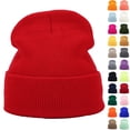 thumbnail image 1 of Only Moment Winter Beanie for Men Women Coffee knit Warm Fleece Lined Beanie Knit Ski Stocking Cap Cuffed Cap for Cold Weather Running A, 1 of 3
