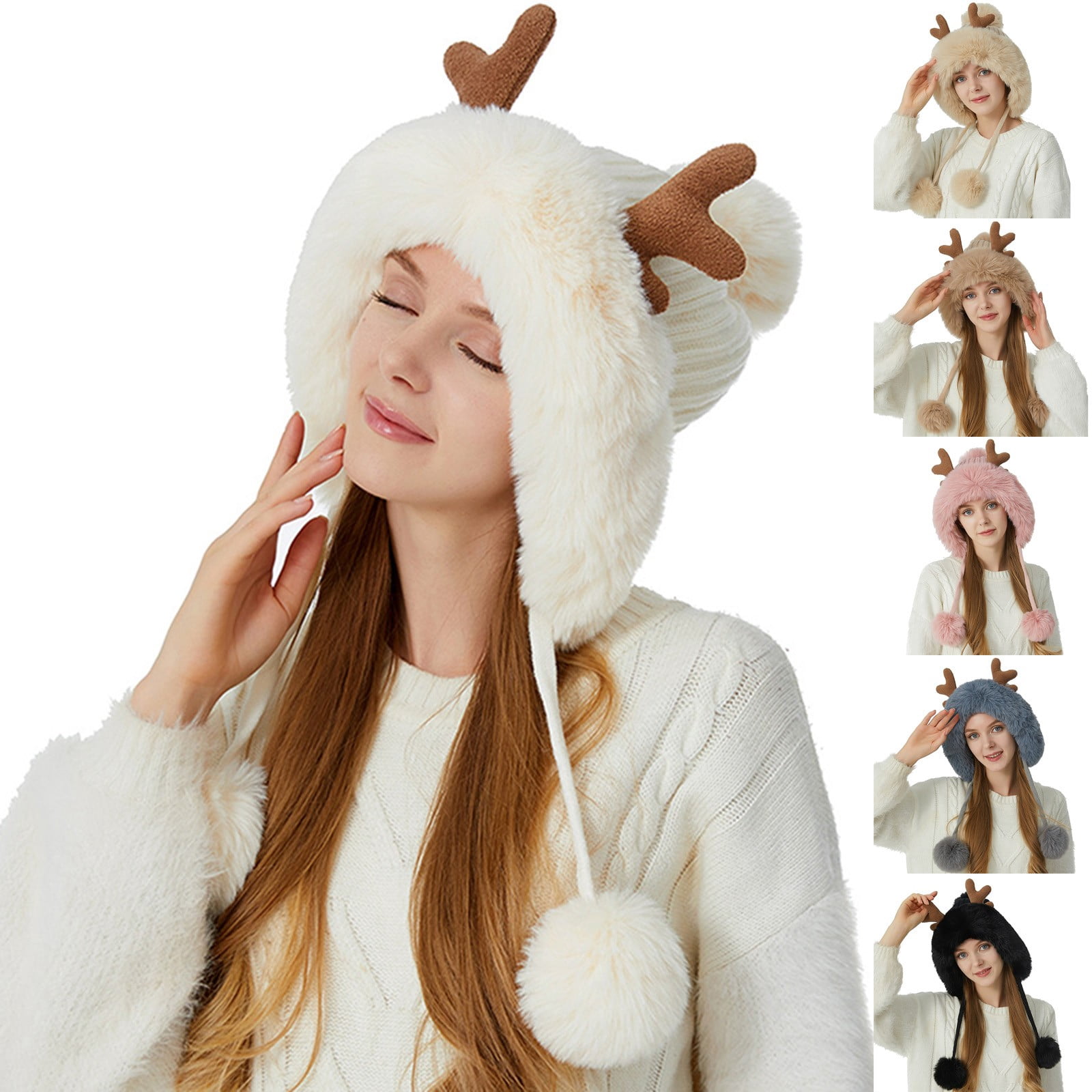 Only Moment Womens Winter Knit Slouchy Beanie Hat Khaki 