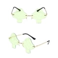 thumbnail image 1 of Only Moment Women Large Sunglasses Polyester Classic Retro Trendy Designer Style Green One Size, 1 of 3