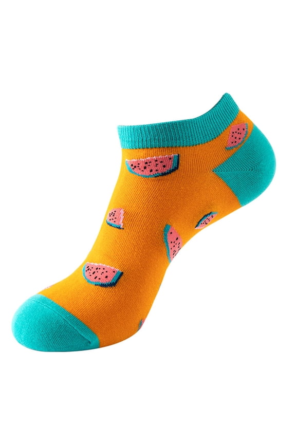 Women Socks 2 Pairs Womens Girls Novelty Funny Cute Ankle Socks 3D Print Pattern Design Colorful Cotton Low Cut Liner Socks