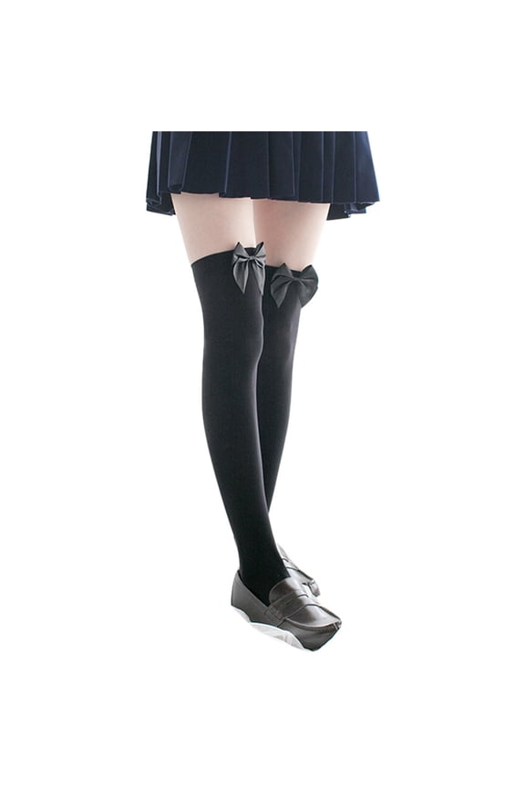 Women Socks Velvet Lady Spring And Autumn White Stockings Bow Sexy Knee Socks Sexy Stocking