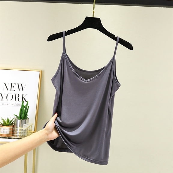 Only Moment Women Summer Tops Modal Non See Through Summer Business Casual Tank 2026 Dark Gray 2Xl