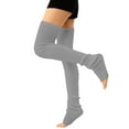 thumbnail image 1 of Only Moment Women Thigh High Socks knit Scrunch Socks Knit Mid Calf Rib Tube Scrunchy Slouchy Retro Trendy Crew Socks Grey,A, 1 of 6