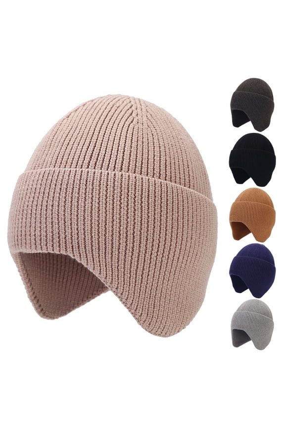 Women Winter Warm Knit Hat Khaki Core yarn Slouchy Beanies for Women Knit Warm Winter Hats for Women Thick for Cold Weather M
