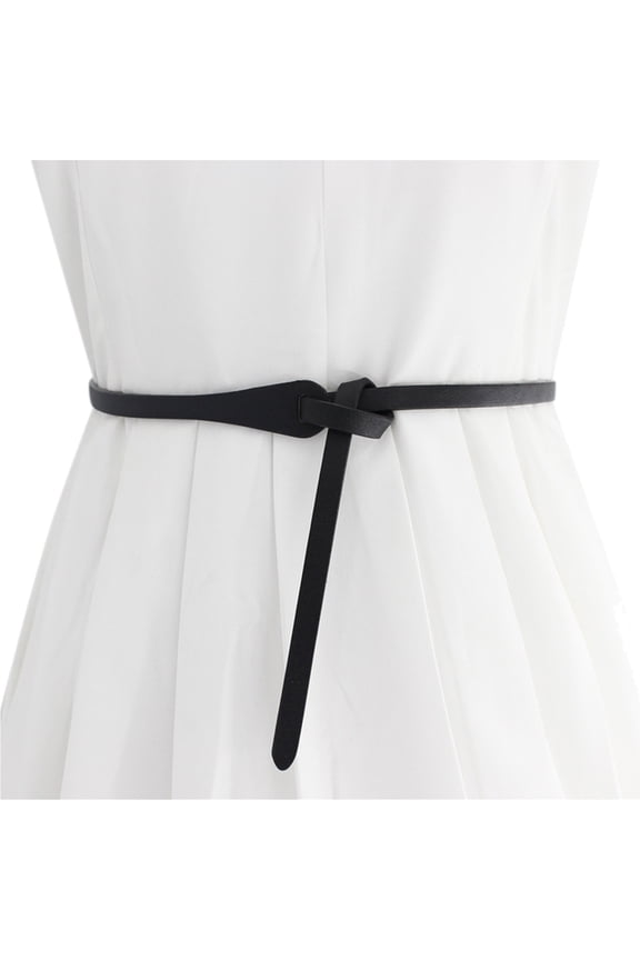 Women's Belt Women Casual Retro Solid Color Tie Decorative Knot Belt