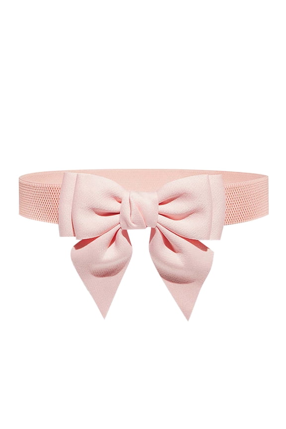 Women's Belt Women Cute Bow Wide Elastic Waist Belt Adorable Dress Accessory