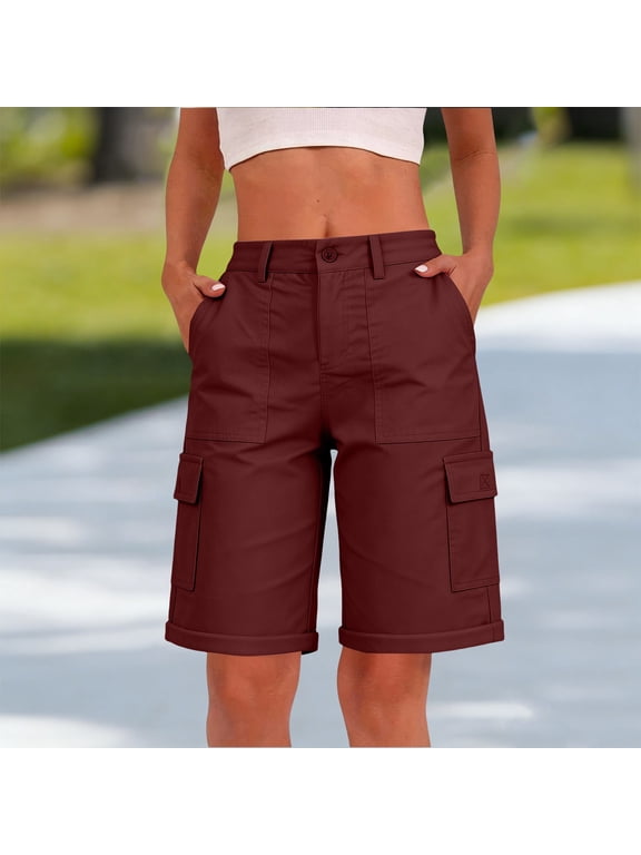 Womens Casual Shorts Cool Silk Cotton 2026 Summer Casual Lounge Sleep Plaid Shorts Y2K Beach Bottoms Womens Shorts Wine,L