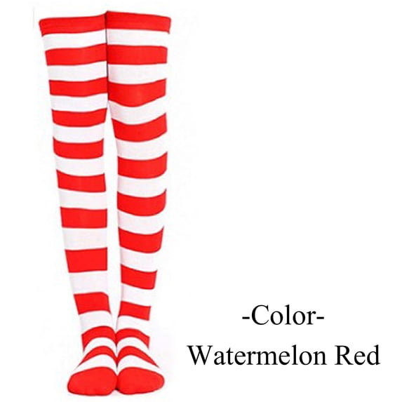 Only Moment Womens Slouch Socks Polyester Casual Comfy Crew Sock Stretchy Calf Slouch Boot Socks Watermelon Red,One Size