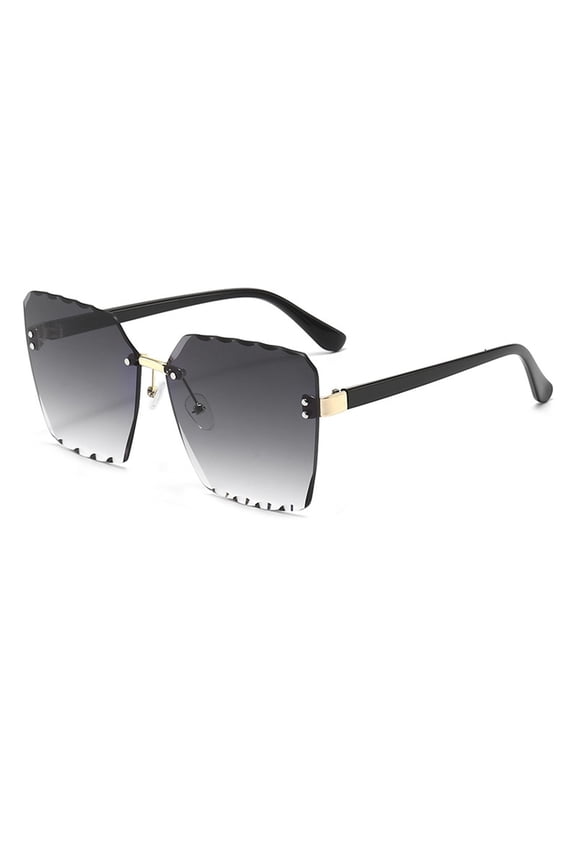 Womens Sunglasses Polyester Trendy Classic Square 70S 80S 90S Vintage Shades Double Bridge Aviators Grey One Size