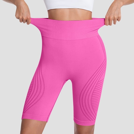 Only Moment Womens Sweat Shorts Nylon,Spandex Ankle Pants Athletic Sweatpants Dress Business Slacks with 4 Pockets Yoga Shorts for Wowomen Hot Pink,L