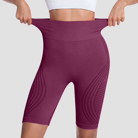 Only Moment Womens Sweat Shorts Nylon,Spandex High Waist Dress Pants with Pockets for Yoga Business Travel Casual Yoga Shorts for Wowomen Wine,3XL