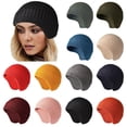 thumbnail image 1 of Only Moment Womens Winter Beanie Hat Black Acrylic Thermal Thick Polar Fleece Snow Skull Cap for Men and Women One Size, 1 of 3