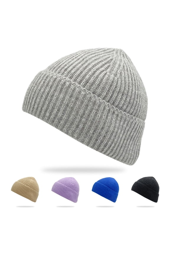 Womens Winter Hat Slouchy Beanies for Women White acrylic fibe Winter Knitted Caps Soft Warm Ski Hat Unisex One Size