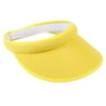thumbnail image 1 of Only Moment Yellow Tennis Visor Wide Brim Visor Hats for Women Polyester Fashionable Womens Wide Brim Hat Roll-Up Straw Sun Visor Hat One Size, 1 of 1