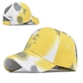 thumbnail image 1 of Only Moment Yellow Tie-Dye Cap Lightweight Quick Dry Baseball Cap Polyester Soft Vintage Washed Cotton Outdoor Hats for Men One Size, 1 of 5