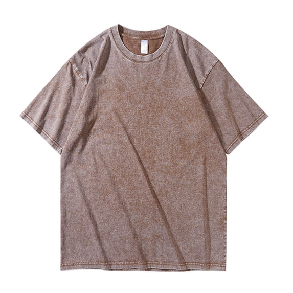 Only MomentT-shirt Cotton T Shirts Oversized Unisex Short Sleeves Casual Loose Wash Solid Basic Tee Tops