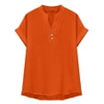 thumbnail image 1 of Only MomentT-shirt Ladies' Fashion Casual V Neck Button Short Sleeve T Shirt, 1 of 8