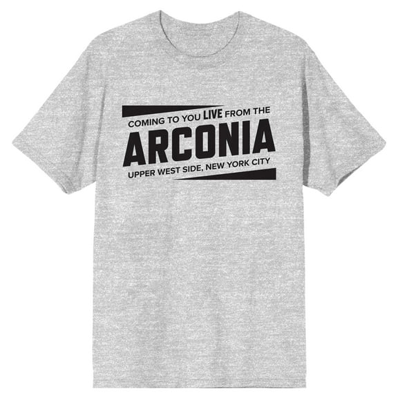 Only Murders In The Building Arconia LIVE Crew Neck Short Sleeve Athletic Heather Men's T-shirt-Small