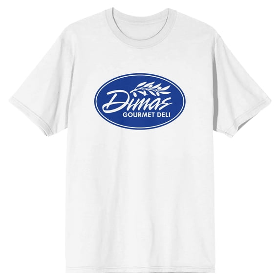 Only Murders In The Building Dimas Gourmet Deli Crew Neck Short Sleeve Men's White T-shirt - 5XL