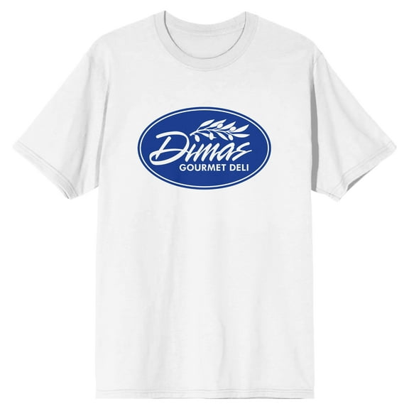 Only Murders In The Building Dimas Gourmet Deli Crew Neck Short Sleeve Men's White T-shirt-XXL