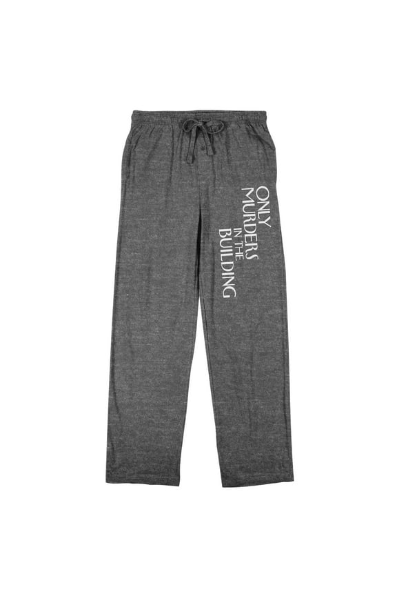 Only Murders In The Building Logo Men's Gray Heather Sleep Pajama Pants-XXL