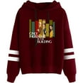 thumbnail image 1 of Only Murders In The Building Merch Hoodie Unisex Pocketless Double-bar Sleeve Fashion Sweatshirt,L,Red, 1 of 2