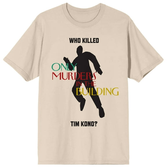 Only Murders In The Building Who Killed Tim Kono Crew Neck Short Sleeve Women's Natural T-shirt-Large