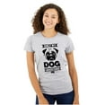 thumbnail image 1 of Only My Dog Understands Me Pet Lover Womens Slim Fit Graphic Tee Brisco Brands L, 1 of 5
