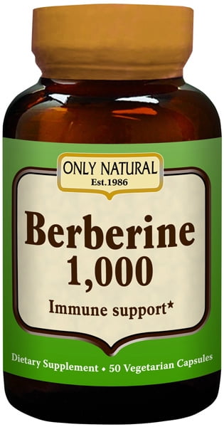 Only Natural Berberine - 1000 Mg - 50 Vegetarian Capsules