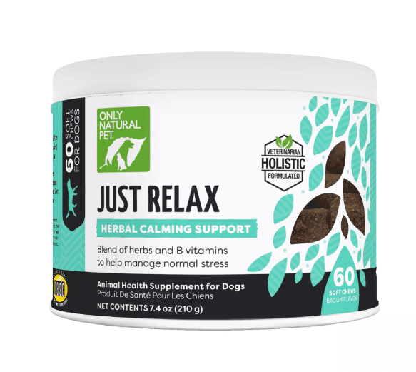 Only Natural Pet Just Relax Herbal Calming Support Soft Dog Chews, 60 Count
