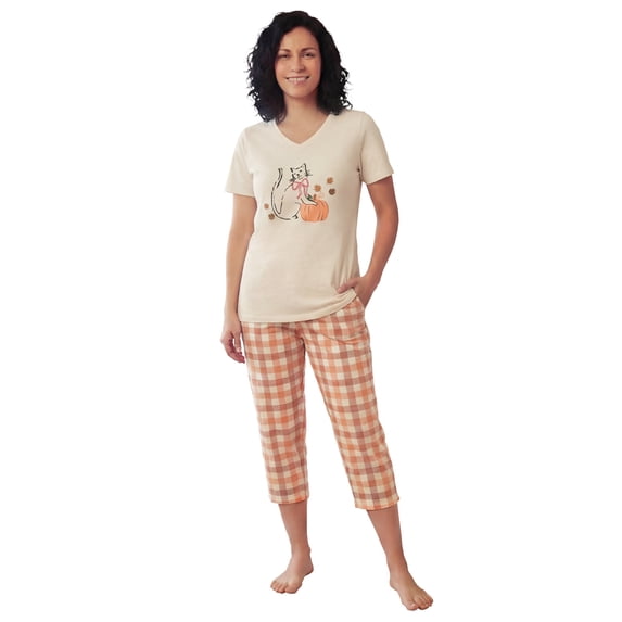 Only Necessities Plus Size Capri Pajamas