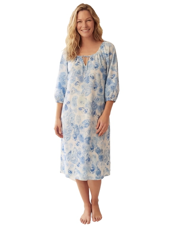 Plus Size Cotton Peasant Gown