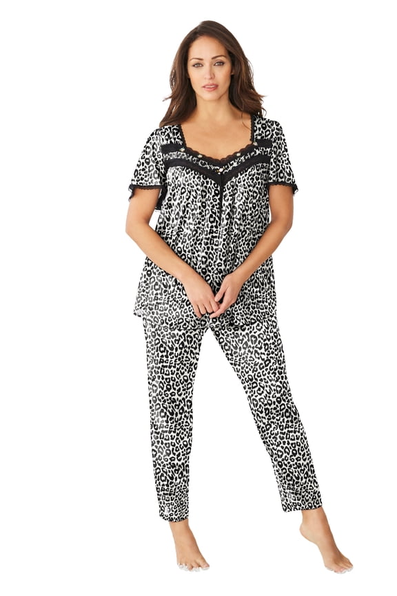 Plus Size Silky 2-Piece PJ Set