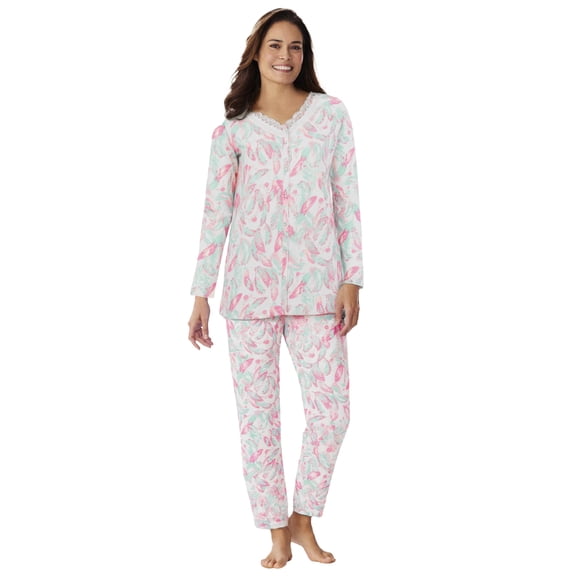 Only Necessities Plus Size  Snap-Front Pajama