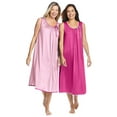 thumbnail image 1 of Only Necessities Plus Size 2-Pack Sleeveless Nightgown, 1 of 3