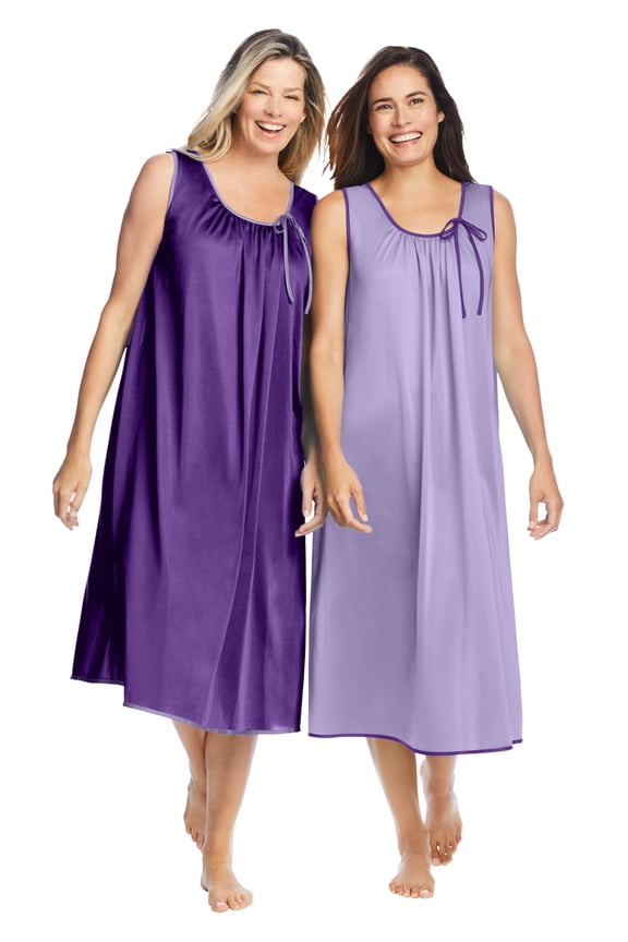 Plus Size 2-Pack Sleeveless Nightgown