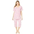 thumbnail image 1 of Only Necessities Plus Size 2-Piece Pintuck Tee And Capri Sleep Set, 1 of 6