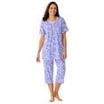 thumbnail image 1 of Only Necessities Plus Size 2-Piece Pintuck Tee And Capri Sleep Set, 1 of 6