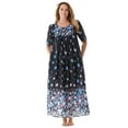 thumbnail image 1 of Only Necessities Women's Plus Size Bib Front Lounger House Dress, Nightgown, 1 of 5
