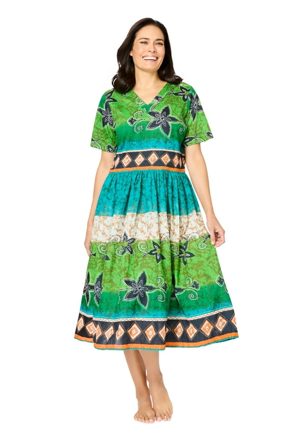 Plus Size Crinkle Cotton Lounger