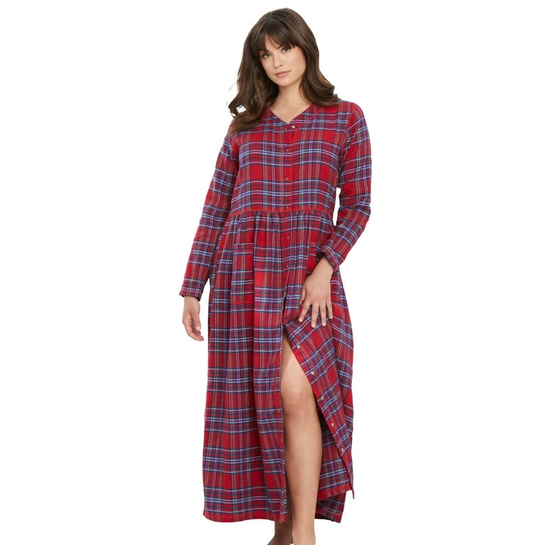 Only Necessities Women s Plus Size Flannel Plaid Lounger Size 1XL 22 24 Multicolor