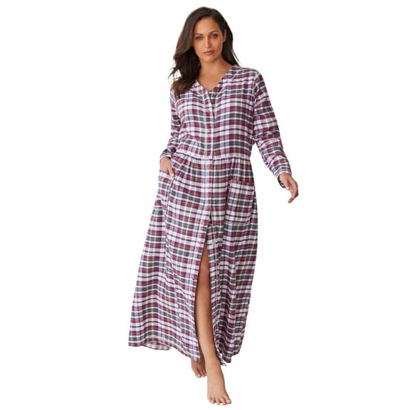 Only Necessities Plus Size Flannel Plaid Lounger