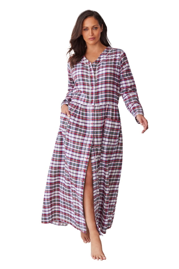 Plus Size Flannel Plaid Lounger