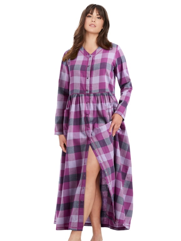 Plus Size Flannel Plaid Lounger