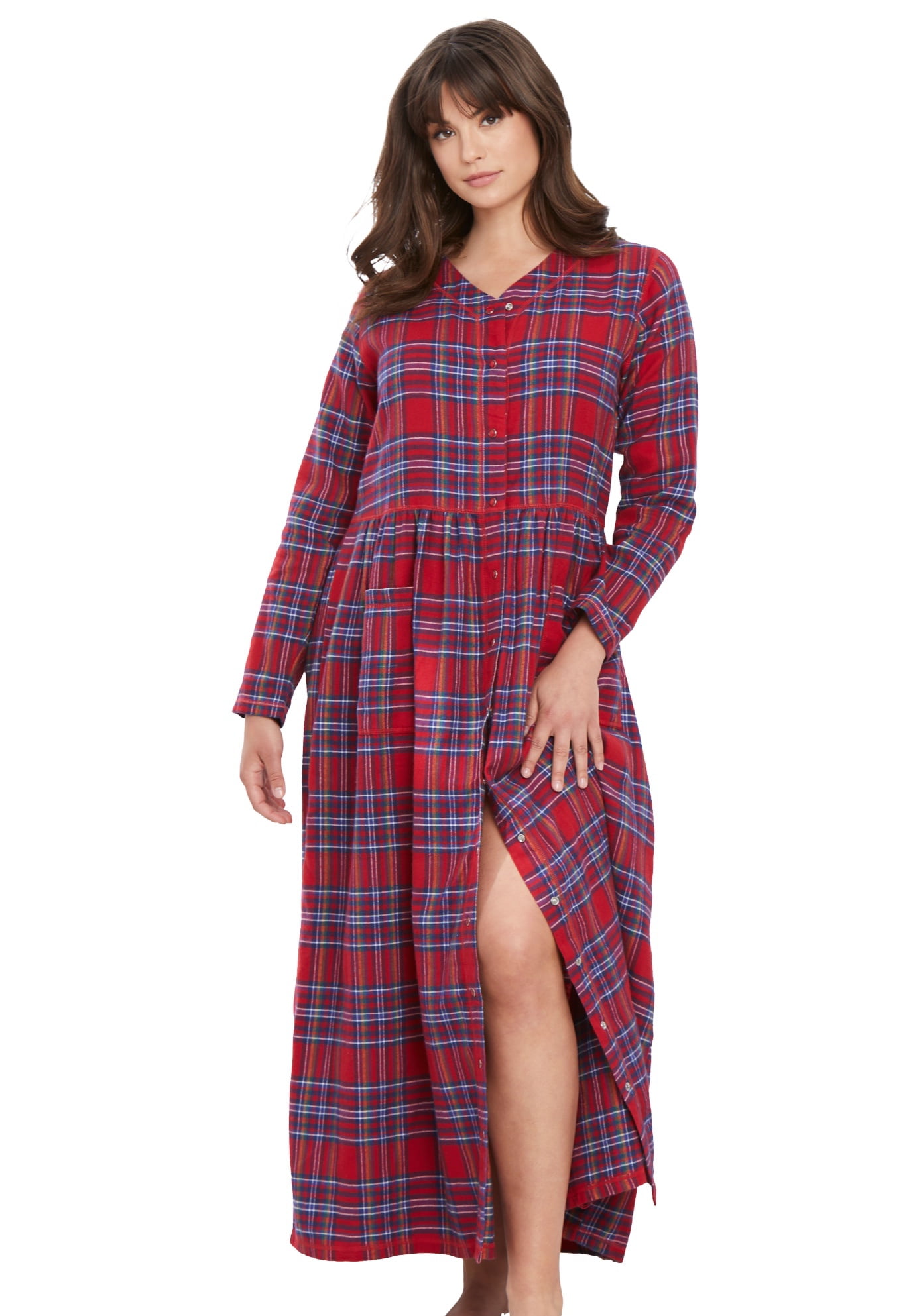 Only Necessities Plus Size Flannel Plaid Lounger
