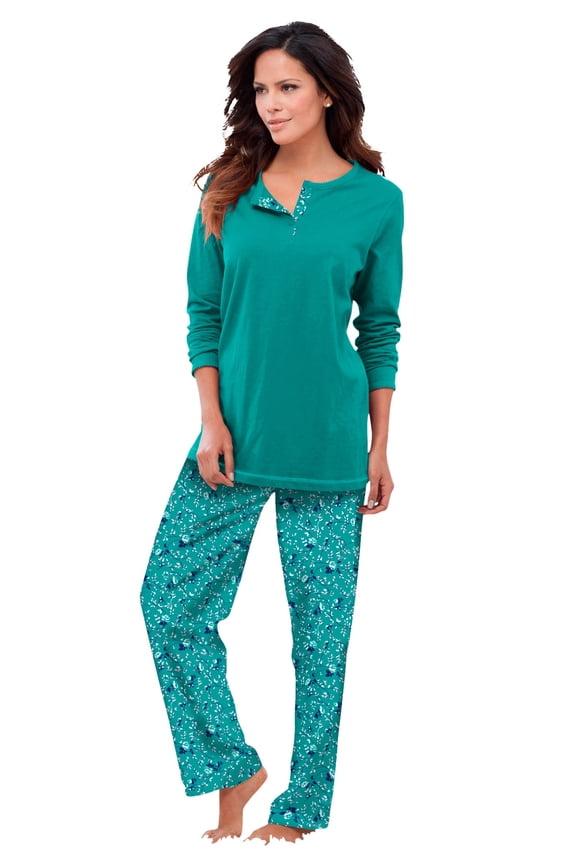 Plus Size Henley PJ Set