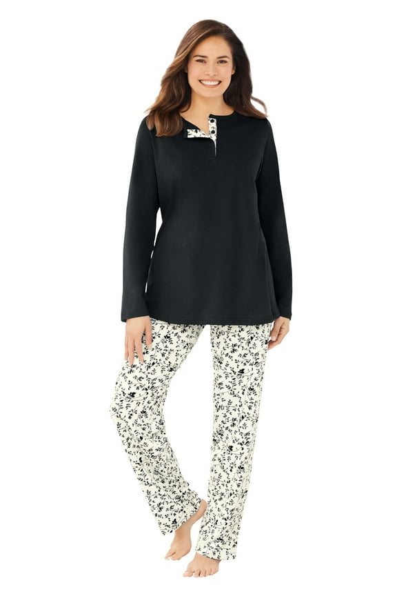 Plus Size Henley PJ Set
