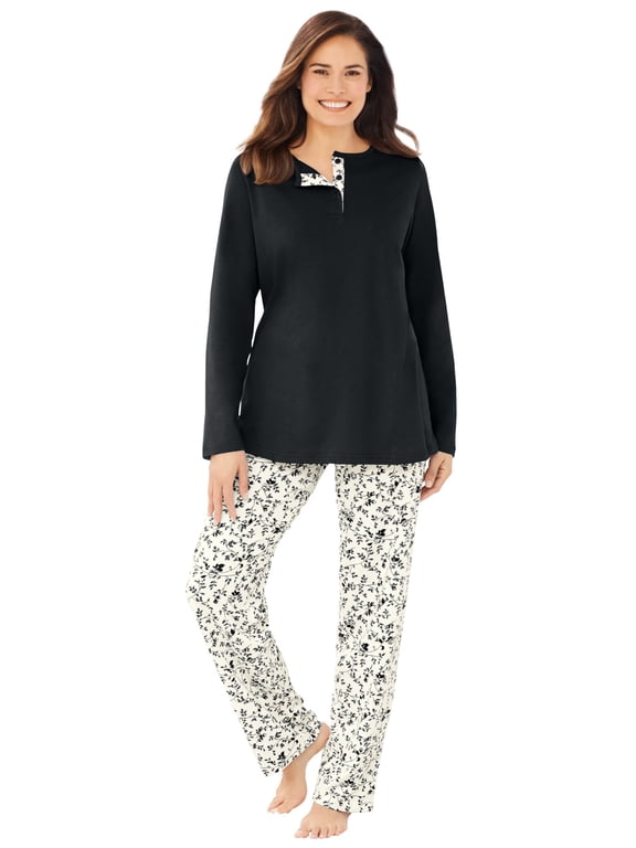 Plus Size Henley PJ Set