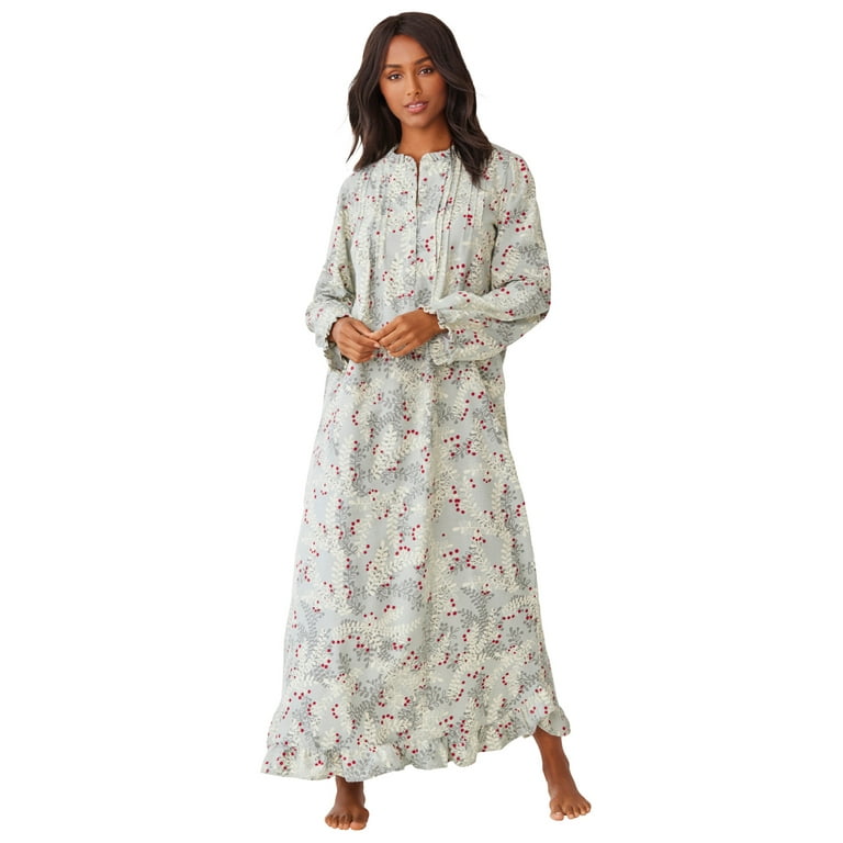 Dress Long Sleeve Long Flannel Nightgown Only Necessities
